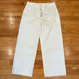 Vervet wide leg white jeans